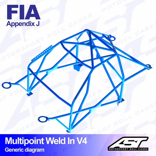 AST Rollcages V4 Weld-In 10-Point Roll Cage For Nissan Primera P10 - FIA 4 AST Rollcages V4 Weld-In 10-Point Roll Cage For Nissan Primera P10 - FIA - Image 2