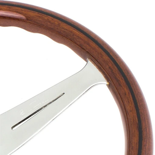 Nardi Classic ND39 Steering Wheel, Wood, Satin Spokes, 45 Mm Dish 6 Nardi Classic ND39 Steering Wheel, Wood, Satin Spokes, 45 Mm Dish - Image 4