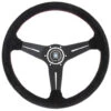 Nardi Deep Corn Steering Wheel, Suede, Black Spokes, Red Stitching, 75 Mm Dish, Ø35 Cm -The Country Road Shop large cd35185e1499f29fb4edca7e2b616ffc