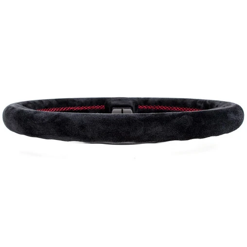 Nardi Deep Corn Steering Wheel, Suede, Black Spokes, Red Stitching, 50 Mm Dish, Ø33 Cm 5 Nardi Deep Corn Steering Wheel, Suede, Black Spokes, Red Stitching, 50 Mm Dish, Ø33 Cm - Image 3