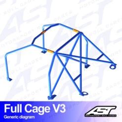AST Rollcages V3 Bolt-In 6-Point Roll Cage For Seat Marbella