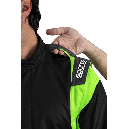 Sparco Futura Eco-Friendly Racing Suit, Black & Green (FIA 8856-2018) 4 Sparco Futura Eco-Friendly Racing Suit, Black & Green (FIA 8856-2018) - Image 2