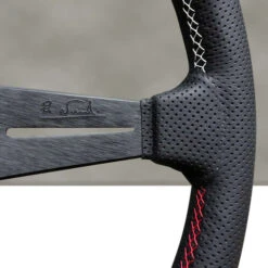 Nardi Deep Corn Steering Wheel, Black Perforated Leather, Black Spokes, 3-Sector Italia Stitching, 75 Mm Dish, Ø35 Cm 9 Nardi Deep Corn Steering Wheel, Black Perforated Leather, Black Spokes, 3-Sector Italia Stitching, 75 Mm Dish, Ø35 Cm -The Country Road Shop large italia sector3 1