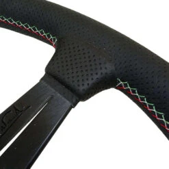 Nardi Deep Corn Steering Wheel, Black Perforated Leather, Black Spokes, Italia Stitching, 75 Mm Dish, Ø35 Cm 7 Nardi Deep Corn Steering Wheel, Black Perforated Leather, Black Spokes, Italia Stitching, 75 Mm Dish, Ø35 Cm -The Country Road Shop large italia1 1