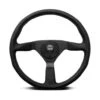 Momo Montecarlo Steering Wheel (40 Mm Dish), Black Leather, Black Spokes - 38 Cm 2 Momo Montecarlo Steering Wheel (40 Mm Dish), Black Leather, Black Spokes - 38 Cm -The Country Road Shop large montecarlo black 38