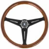 Nardi Classic ND39 Steering Wheel, Wood, Black Inlay, Black Spokes, 30 Mm Dish -The Country Road Shop large n nd classic 5051.39.2300 01