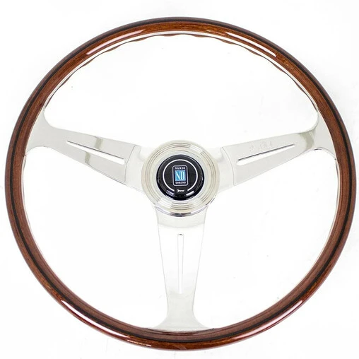 Nardi Classic ND39 Steering Wheel, Wood, Black Inlay, Chrome Spokes, 25 Mm Dish 3 Nardi Classic ND39 Steering Wheel, Wood, Black Inlay, Chrome Spokes, 25 Mm Dish