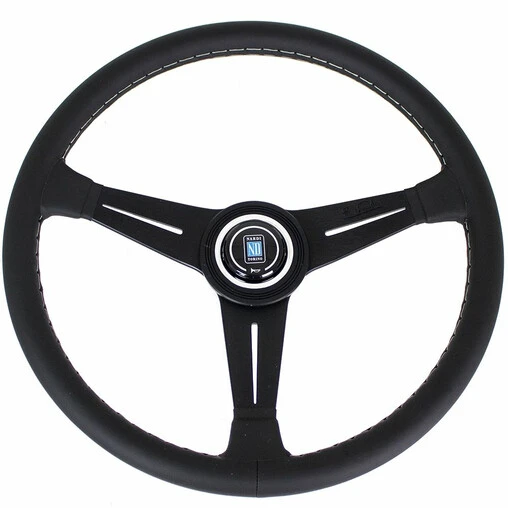 Nardi Classic ND39 Steering Wheel, Black Leather, Black Spokes, Grey Stitching, 30 Mm Dish 3 Nardi Classic ND39 Steering Wheel, Black Leather, Black Spokes, Grey Stitching, 30 Mm Dish