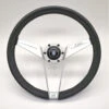 Nardi Novantesimo 90th Anniversary Steering Wheel, Black Leather, White Spokes, Ø35.5 Cm, White Center Ring With Screws At Sight 1 Nardi Novantesimo 90th Anniversary Steering Wheel, Black Leather, White Spokes, Ø35.5 Cm, White Center Ring With Screws At Sight -The Country Road Shop large novantesimo ring screws 1