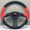 Personal Thunder Steering Wheel - 350 Mm - Black Leather & Red Perforated Leather, Black Spokes -The Country Road Shop large p 6520.35.2091 01