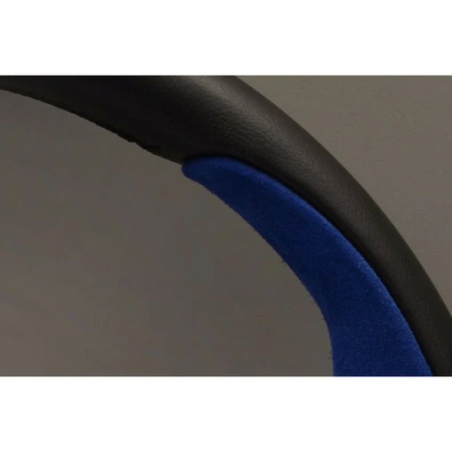 Personal Pole Position Steering Wheel - 330 Mm - Black Leather & Blue Suede, Black Spokes, Blue Logo 5 Personal Pole Position Steering Wheel - 330 Mm - Black Leather & Blue Suede, Black Spokes, Blue Logo - Image 3