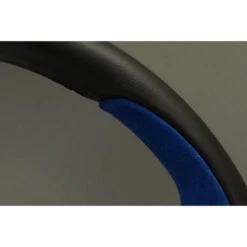 Personal Pole Position Steering Wheel - 350 Mm - Black Leather & Blue Suede, Black Spokes, Blue Logo -The Country Road Shop large p 6521.35.2003 03