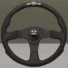 Personal Pole Position Steering Wheel - 330 Mm - Black Leather & Black Perforated Leather, Black Spokes, Silver Logo -The Country Road Shop large p 6521.35.2090 01 1