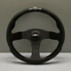 Personal Pole Position Steering Wheel - 350 Mm - Black Leather & Black Suede, Black Spokes, Silver Logo 2 Personal Pole Position Steering Wheel - 350 Mm - Black Leather & Black Suede, Black Spokes, Silver Logo -The Country Road Shop large p 6521.35.2091 01