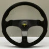 Personal Fitti Corsa Steering Wheel - 350 Mm - Black Suede, Black Spokes, Yellow Stitching -The Country Road Shop large p fitti corsa 6408.35.2094 01