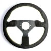 Personal Grinta Steering Wheel - 350 Mm - Black Suede, Black Spokes, Yellow Stitching 2 Personal Grinta Steering Wheel - 350 Mm - Black Suede, Black Spokes, Yellow Stitching -The Country Road Shop large personal grinta 35