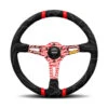 Momo Ultra Steering Wheel (90 Mm Dish), Alcantara, Red Spokes - 35 Cm -The Country Road Shop large ultra red 01