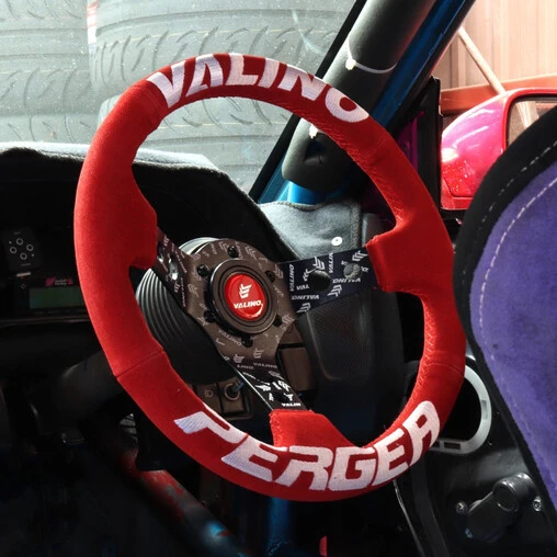 Valino Steering Wheel, Red Suede, Black Spokes, 73 Mm Dish 10 Valino Steering Wheel, Red Suede, Black Spokes, 73 Mm Dish - Image 8